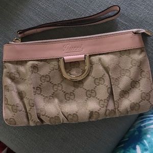 Authentic Gucci wristlet,  rose pink